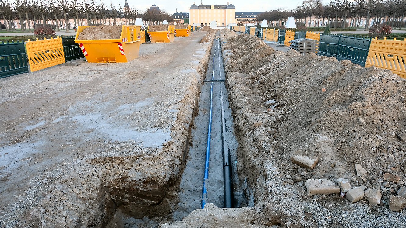 Schwetzinger Schlossgarten Erneuerung der Rohrleitungen